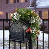 36" Wintry Pine Mailbox Swag with Battery Operated Warm White LED Lights - National Tree Company - image 2 of 4