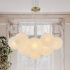 Rennnsan Nymera 25" W 13 -Light Milk Glass Dimmable Classic Bubble Chandelier in White - 4 of 4