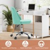 NicBex Home Office Chair,Adjustable Height Swivel Desk Chair with Wheels,Wide Armless Chair with High Back for Bedroom,Living Studying Room - 2 of 4