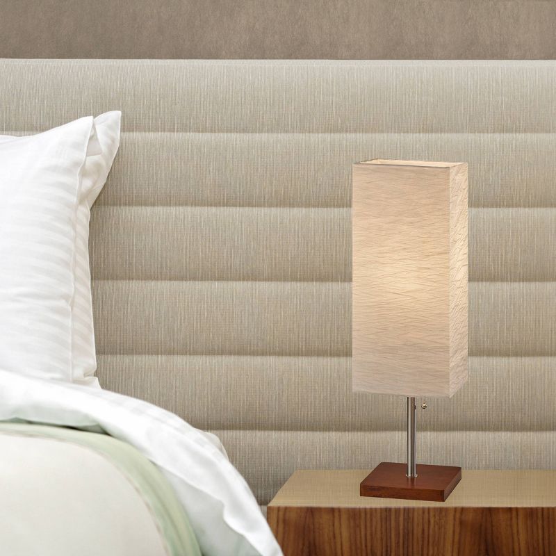 Dune Table Lamp Walnut/Brushed Steel - Adesso, 3 of 7