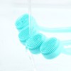 Unique Bargains Silicone Body Scrubber Massage Back Washer Body Shower with Long Handle Blue - 3 of 3