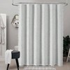 Gray Boho Farmhouse Shower Curtain Linen Rustic Weighted Striped Fabric 72x72 Repellent Vintage Country Bathroom - 2 of 4