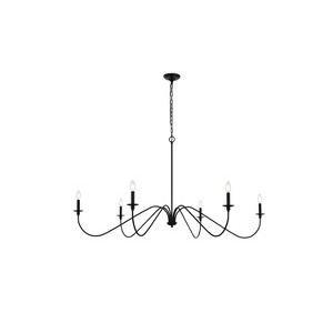 Elegant Lighting Rohan 60 inch chandelier in Matte Black - 1 of 4