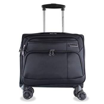 American Green Travel Jefferson Carry-On Spinner Briefcase Laptop Bags Black