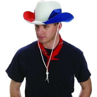 Hat Cowboy Red White and Blue