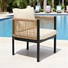 Modular Multi-Person Outdoor Sofa Set with Tempered Glass Table – Ideal for Garden, Backyard, and Balcony - 4 of 4