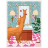 Kate & Laurel All Things Decor 18"x24" Sylvie Maximalist Llama Bathroom Mirror Framed Canvas by Honey Island Studio White - 2 of 4