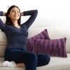 Cheer Collection Luxurious Faux Fur Throw Pillows Set of 2 - 3 of 4