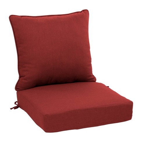 Arden Selections 24 X 24 Oceantex Outdoor Deep Seat Cushion Set Nautical  Red : Target