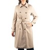 Alpine Swiss Carla Womens Waterproof Rain Trench Coat Long Rain Jacket Lightweight Raincoat Double Breasted Belted Overcoat - 4 of 4