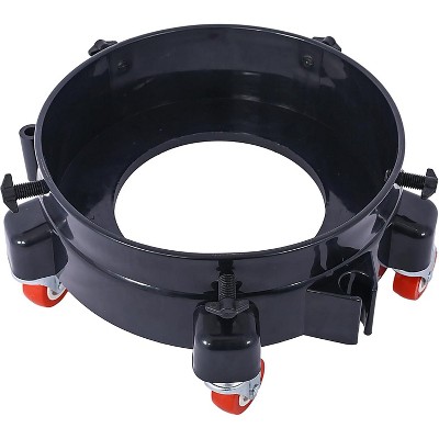 5 Gallon Bucket Dolly with Wheels, Heavy Duty Plastic Drum Dolly with 5 Smooth-Rolling Swivel Casters Secure Locking Cart for Car Washing, Bottomless