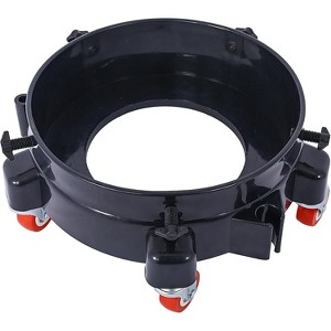 5 Gallon Bucket Dolly with Wheels, Heavy Duty Plastic Drum Dolly with 5 Smooth-Rolling Swivel Casters Secure Locking Cart for Car Washing, Bottomless - 1 of 4