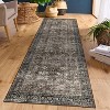 Vintage Floral Runner Rug – Washable Non-Slip Low Pile Stain-Resistant Carpet for Hallway, Laundry, Bedroom, Easy-Clean Accent - 4 of 4