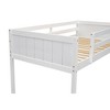 NicBex Twin Size Bunk Bed Low Level Design Bed Frame with Guardrails and Removable Ladder, Space Saving, No Spring Box Required - 4 of 4