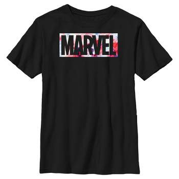 Boy's Marvel Classic Patriotic Tie-Dye Logo T-Shirt