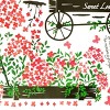 Slickblue Flowers and Pushcart Wall Decals – Removable Vinyl Stickers for Home Décor – 19.6x27.5 Inch Design - 3 of 3
