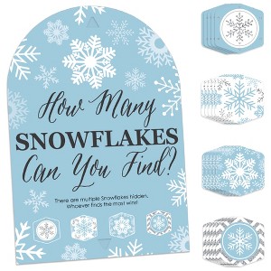 Big Dot of Happiness Winter Wonderland - Snowflake Holiday Party and Winter Wedding Scavenger Hunt - 1 Stand and 48 Game Pieces - Hide and Find Game - 1 of 4