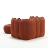 Cesicia 38.58 in-W x 31.5 in-D x 23.23 in-H Coffee Chenille Square Soft Bean Bag Seats With Footstool - 3 of 4