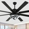 Bella Depot 72" Modern Large Ceiling Fan with Dimmable Light and Remote, 6-speed Reversible DIY Shade Ceiling Fan - 3 of 4