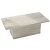 MUUEGM Farmhouse Coffee Table, 35.5" Rustic Wooden Table with Sturdy Frame & Waterproof Top for Living Room - 4 of 4