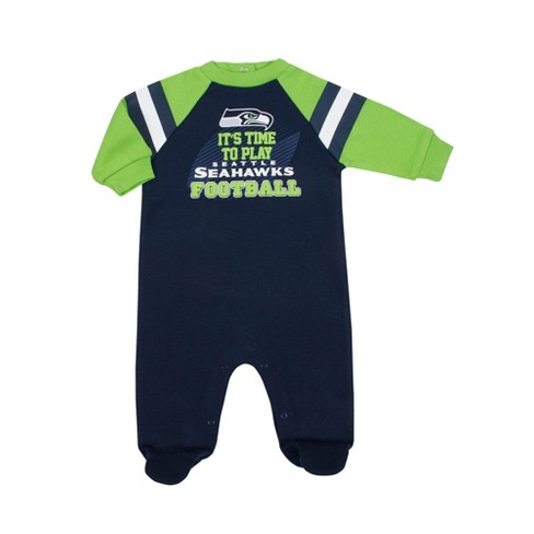 Gerber Baby Girls' NFL Short Sleeve Bodysuits 3-Pack, Seattle Seahawks