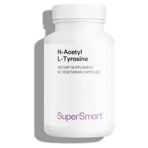 SuperSmart NALT N-Acetyl L-Tyrosine Supplement 900mg per Day (High Strength) -  Nootropic Amino Acids | Non-GMO & Gluten Free - 60 Vegetarian Capsules - 1 of 4