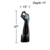 Modern Couple 47" High Large Indoor Outdoor Decor Black Resin Floor Fountain with Light LED Standing Outside Garden Patio Yard - 4 of 4