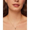 14K Gold Plated Pendant Necklace for Women, Two CZ Rondelle Sliding Pendants - 2 of 4