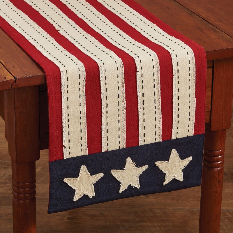 Park Designs Red Star Spangled Table Runner 36''L, 1 of 4