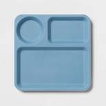 10" Plastic Kids' Square Divided Plate - Pillowfort™
