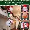 Angel Sar 7.5FT Inflatable Hanging Decor, LED Lighted Santa Reindeer Snowman String, Outdoor Christmas Yard Blow Up Decoration - 4 of 4