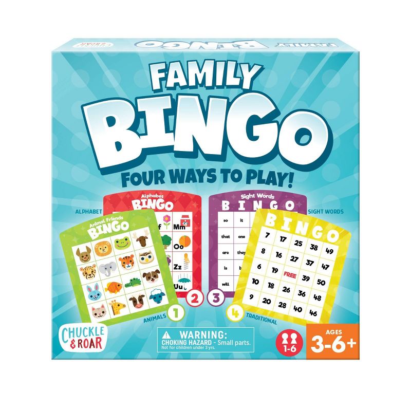 Chuckle &#38; Roar Family Bingo - Kids Educational Bingo Game, 1 of 13