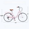 INFURNIC Bicycles, 26 Inch Ladies Bicycle with Adjustable Seat, Commute Bicycle Women Ladies, Blue, 66.5"*22.83"*45.7" - 2 of 4