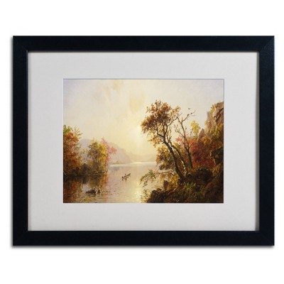 Trademark Fine Art -Jasper Cropsey 'Rowing Out of a Cove 1878' Matted Framed Art