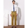 Lars Amadeus Men's Flat Front Office Prom Classic Plaid Dress Pants - 3 of 4