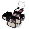 Byootique Makeup Train Case with Mirror Cosmetic Box Organizer Art Deco Pastel AD Multi - 2 of 4