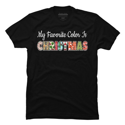 Men's Design By Humans My Favorite Color Is Christmas By c3gdesigns T-Shirt