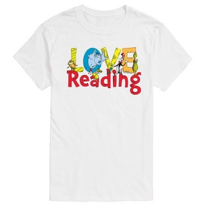Men's - Dr. Seuss - The Cat In The Hat Book Cover Love Reading Short Sleeve Graphic T-Shirt - 1 of 4