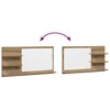 CLIHOME Mirror Engineered Wood, Acrylic Medium Bathroom Mirror Cabinet with 3 Shelves - 3 of 4