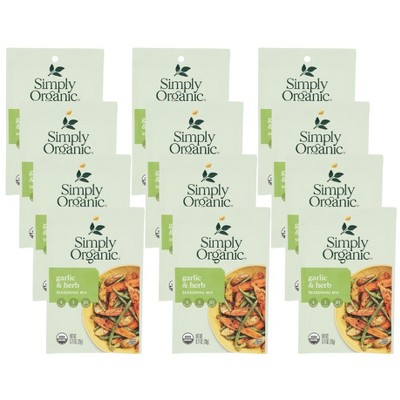 Simply Organic Garlic & Herb Vegetable Seasoning Mix - Case of 12/.71 oz