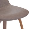 Sapphtopaz Modern Bar Stool Upholstered Dining Chairs with Curved Seat and Backrest Counter Height Barstools Set of 2 for Kitchen Island - 2 of 4