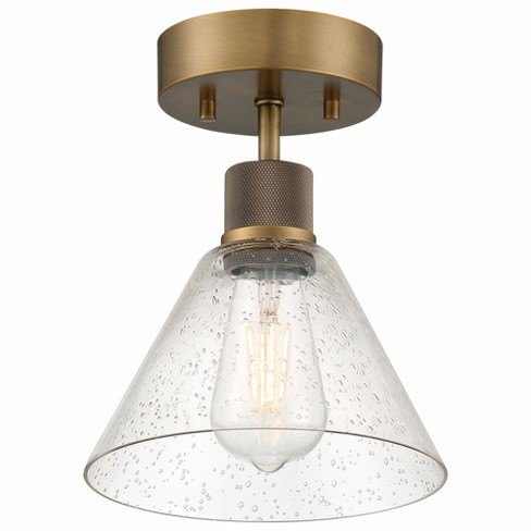 Access Lighting Port Nine 1 - Light Flush Mount in  Antique Brushed Brass - image 1 of 4