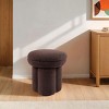 GlasFlength Accent Chairs Sofa Stool Footstool Vanity Stool Makeup Armless Chair Lazy Chair for Living Room, Brown, 17.5"*17.5"*19" - 4 of 4