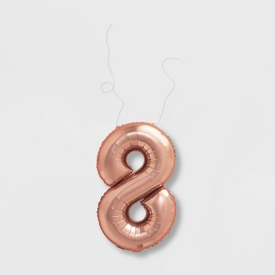 "8" Foil Balloon Rose Gold - Spritz™