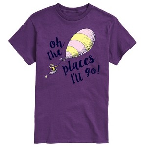 Men's - Dr. Seuss - Oh The Places I'll Go Balloon Short Sleeve Graphic T-Shirt - 1 of 4