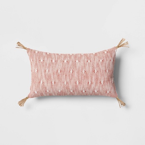 Lumbar pillow with tassels best sale