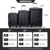 YONWAY 8 Piece Hardshell ABS Luggage Set, Checked Spinner Luggage Set (20in/24in/28in+Portable Handbag + 4 Pieces Storage Bag Set) - 3 of 4
