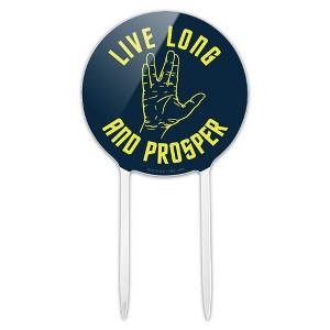 Star Trek Live Long And Prosper Acrylic Cake Topper - 1 of 4