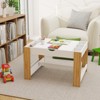 LOVSON Kids 2 in 1 Play Table with 7 Storage Compartments,Compatible with LEGO Building Block,Modern Activity Learning Table Game Furniture-White - 3 of 4