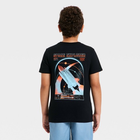 Детские Cat & Jack Boys' Short Sleeve 'Space Explorer' Graphic T-Shirt - Cat & Jack™ Black M